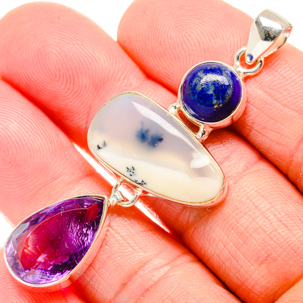 Dendritic Opal Pendants handcrafted by Anasilvercos - PD34304