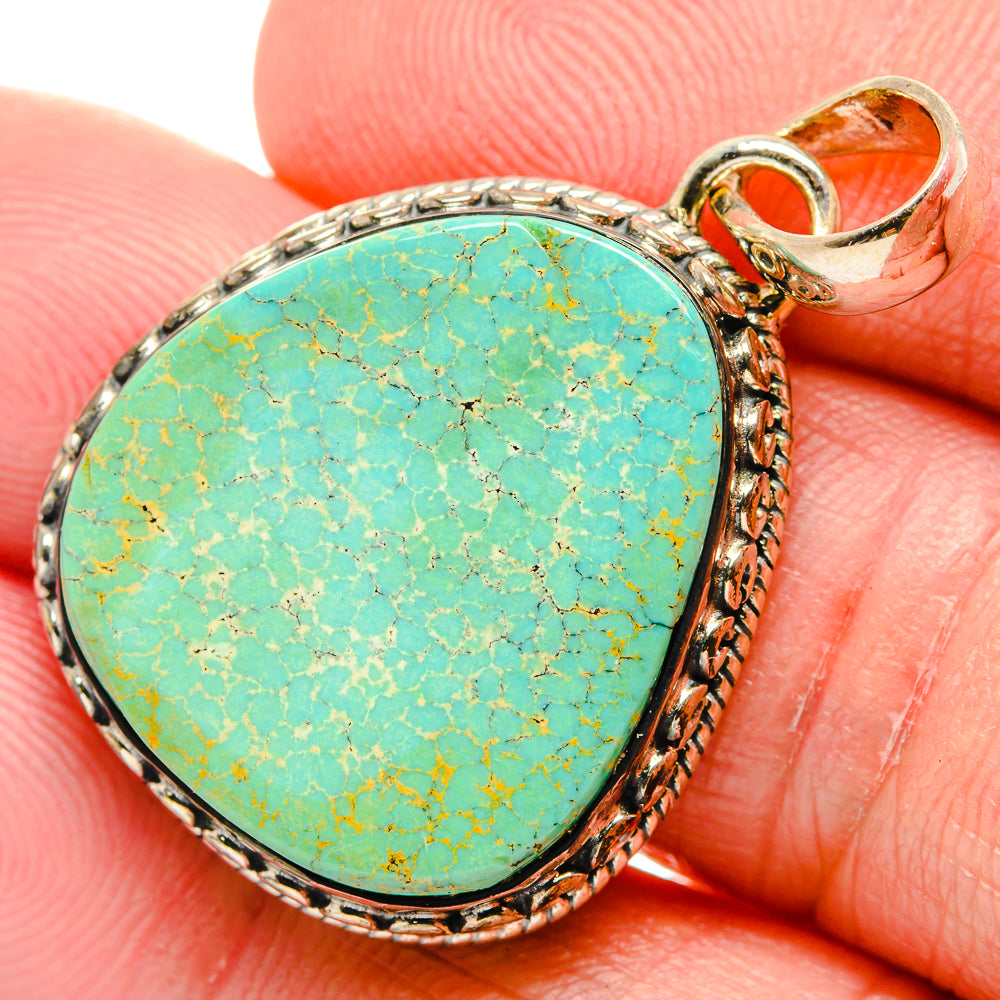 Tibetan Turquoise Pendants handcrafted by Anasilvercos - PD34316