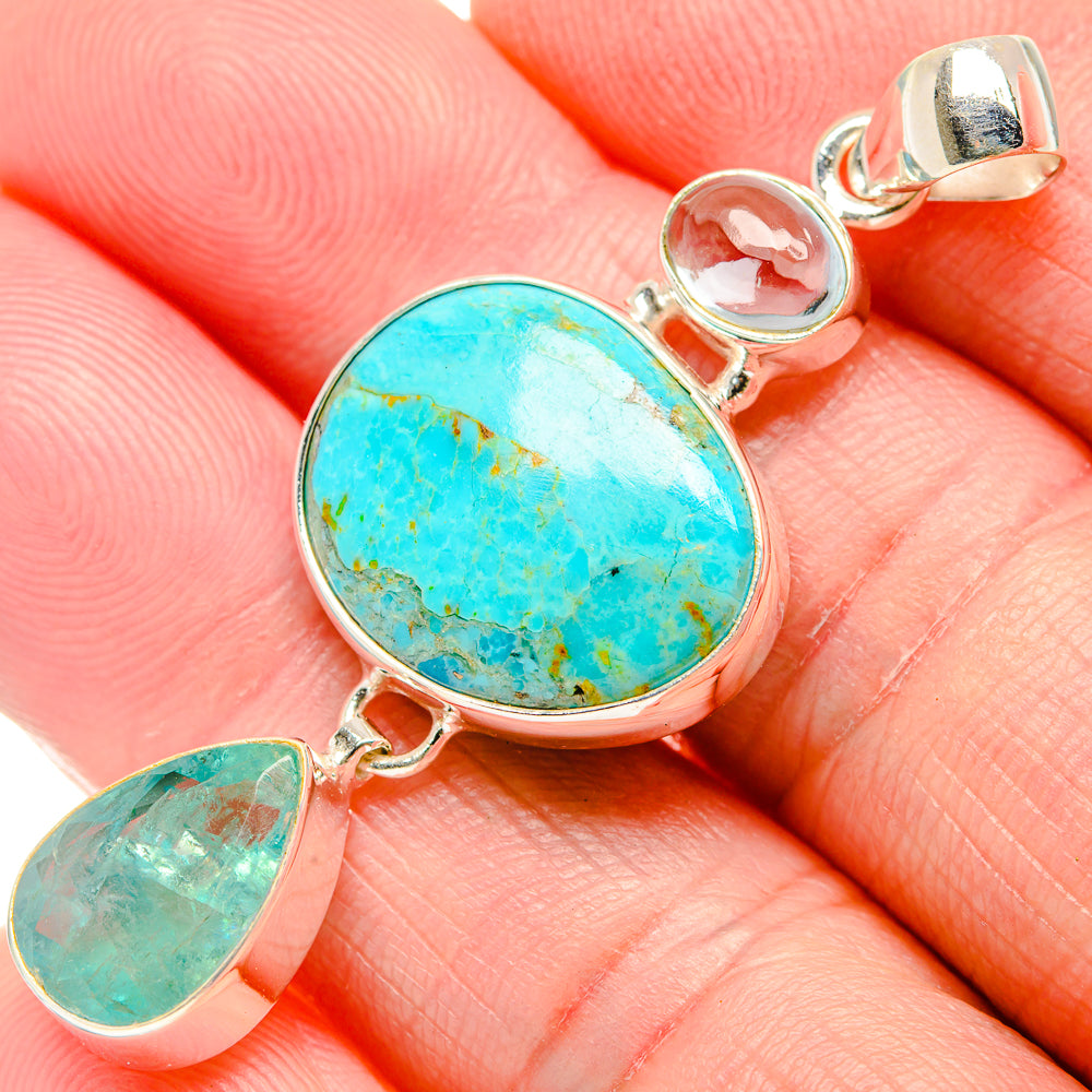 Chrysocolla Pendants handcrafted by Anasilvercos - PD34319