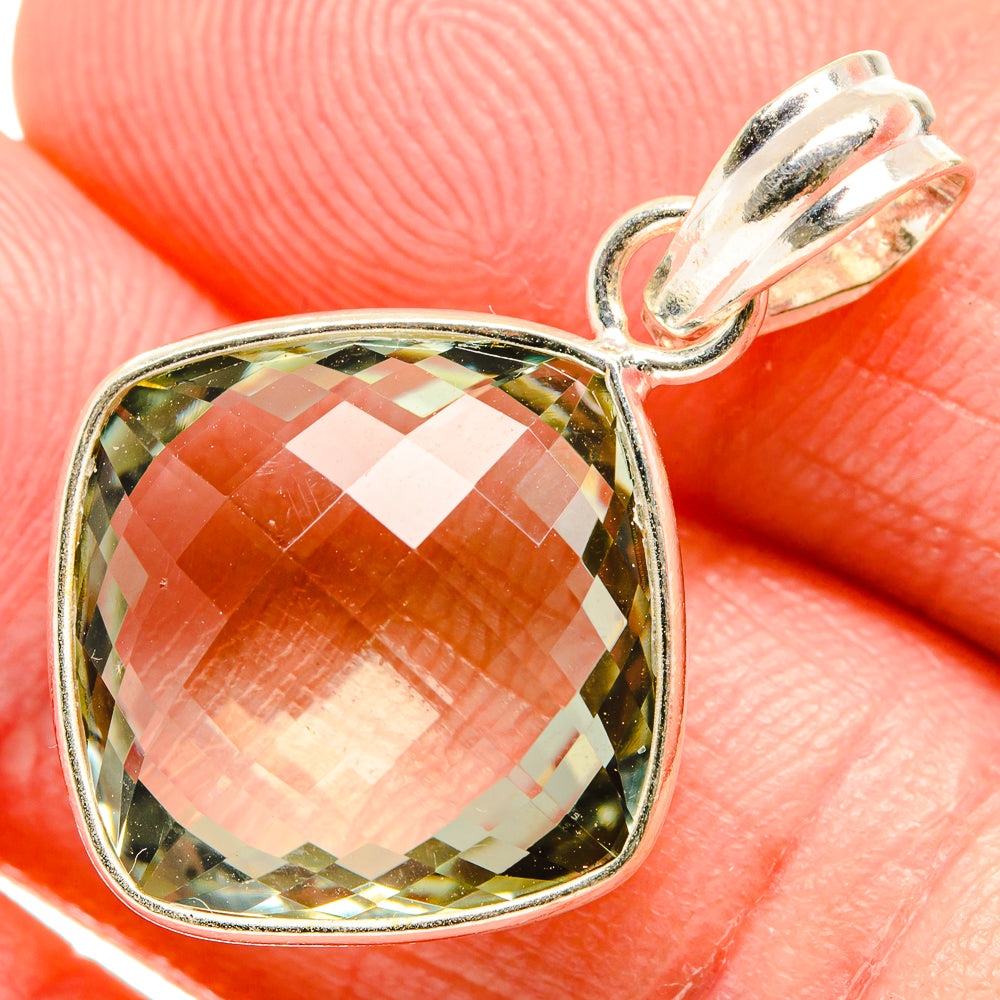 Green Amethyst Pendants handcrafted by Anasilvercos - PD34332
