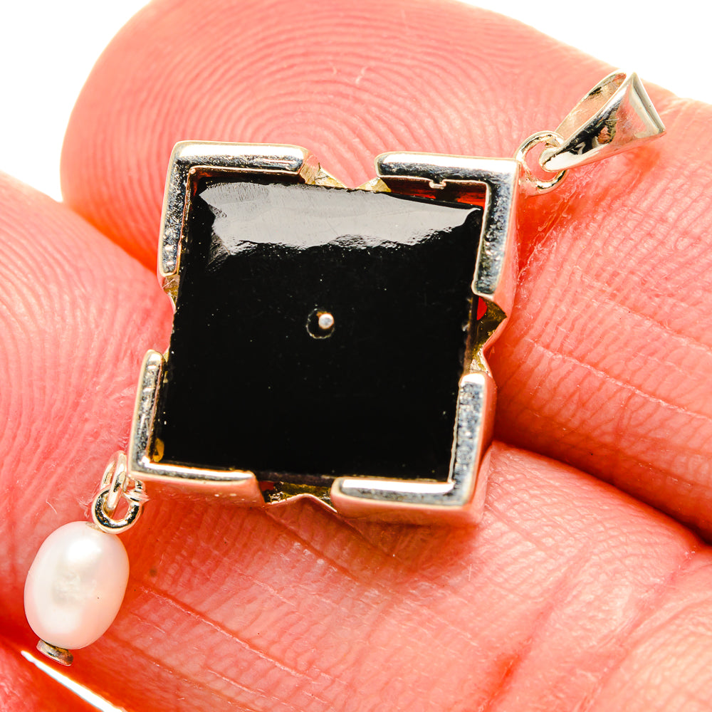 Black Onyx Pendants handcrafted by Anasilvercos - PD34333