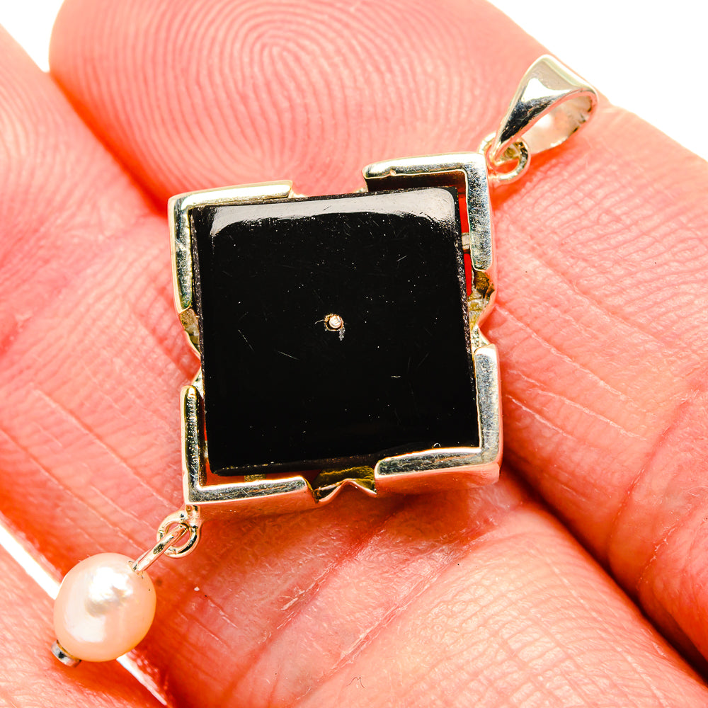 Black Onyx Pendants handcrafted by Anasilvercos - PD34334
