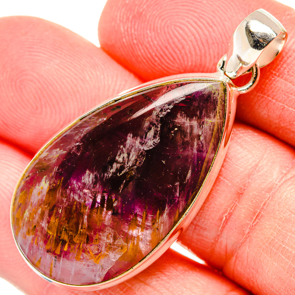 Cacoxenite Amethyst Super 7 Pendants handcrafted by Anasilvercos - PD34372
