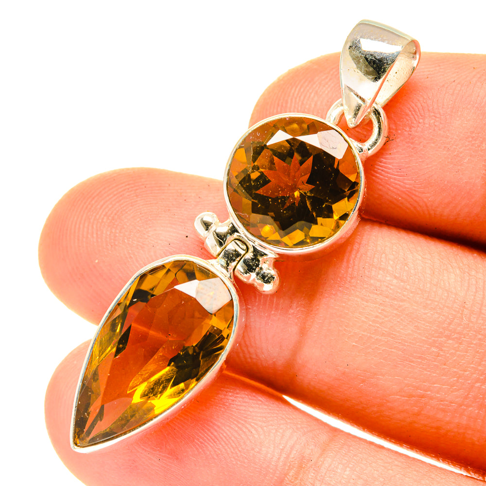 Mandarin Citrine Pendants handcrafted by Anasilvercos - PD3440
