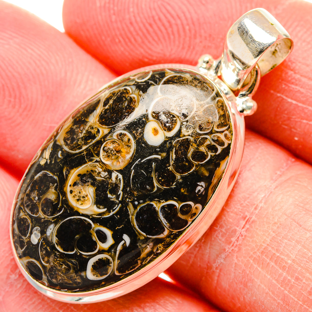 Turritella Agate Pendants handcrafted by Anasilvercos - PD34403