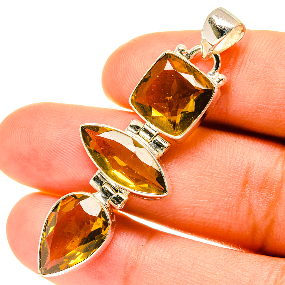 Mandarin Citrine Pendants handcrafted by Anasilvercos - PD3441
