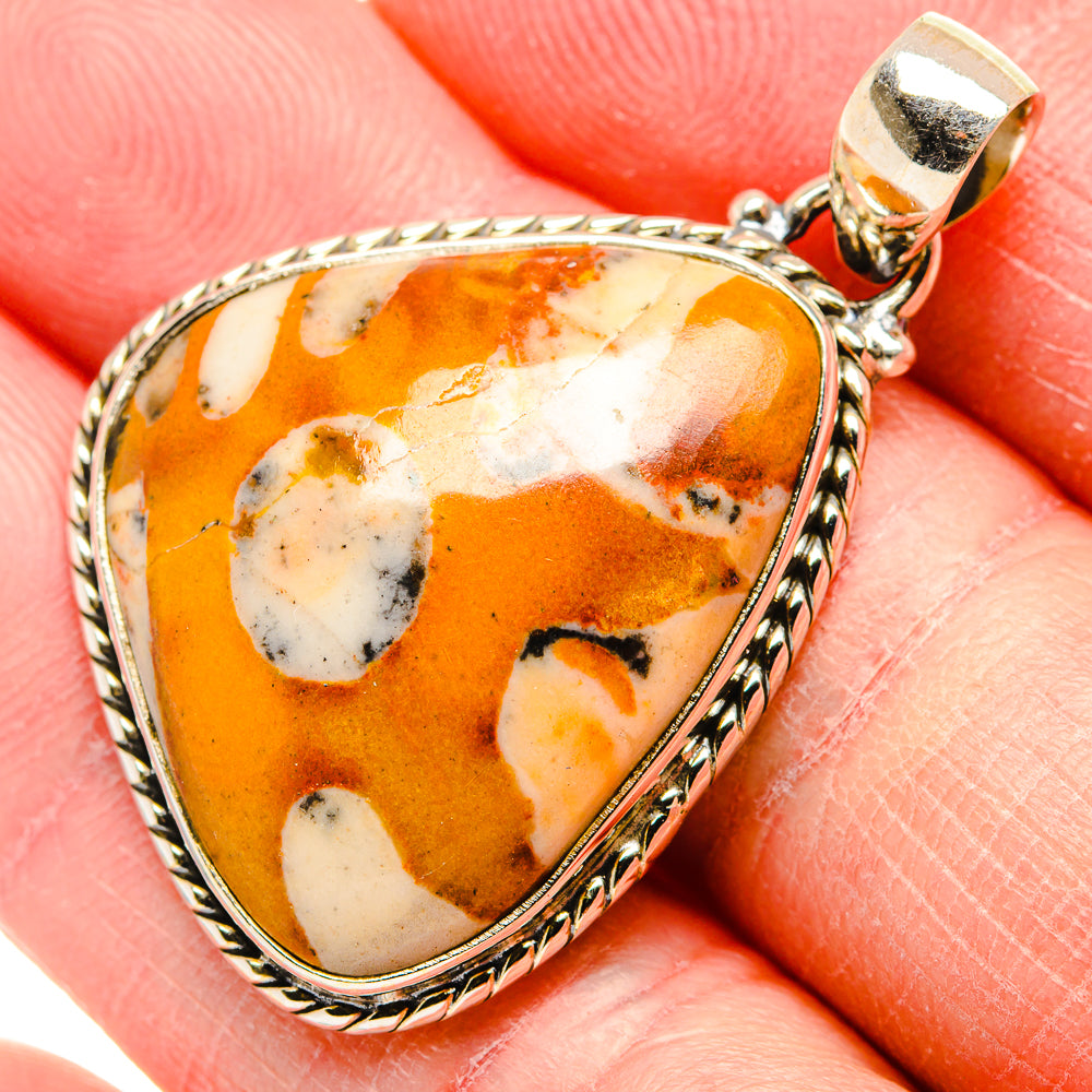 Polka Dot Jasper Pendants handcrafted by Anasilvercos - PD34412