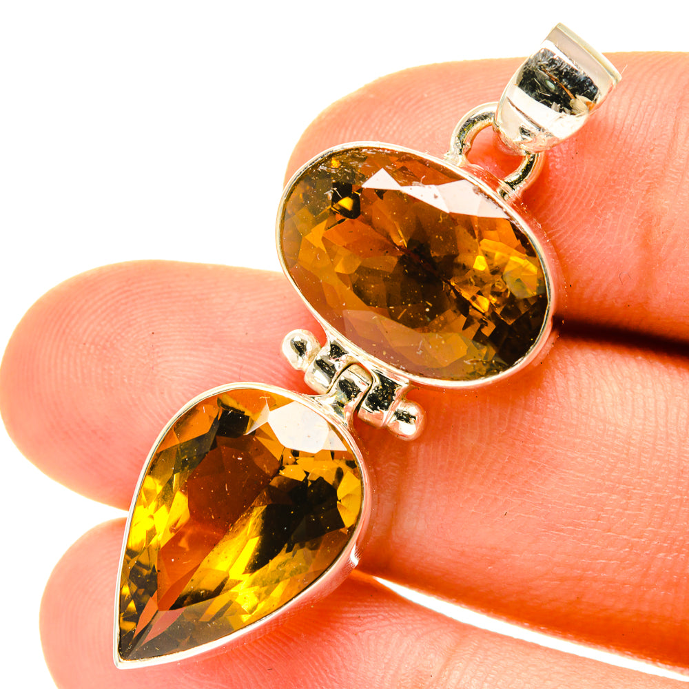 Mandarin Citrine Pendants handcrafted by Anasilvercos - PD3442