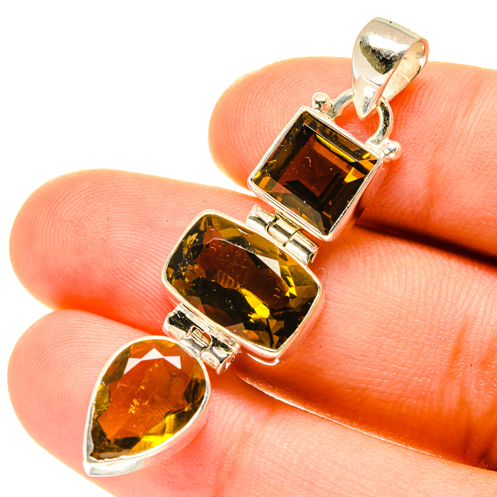 Mandarin Citrine Pendants handcrafted by Anasilvercos - PD3443