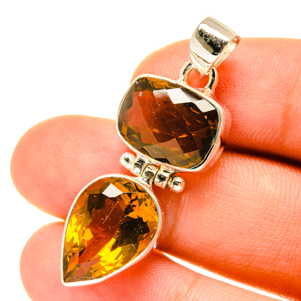 Mandarin Citrine Pendants handcrafted by Anasilvercos - PD3444