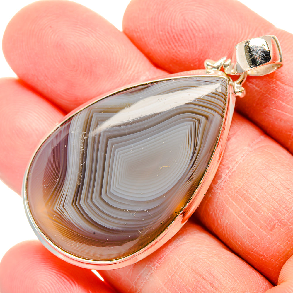 Botswana Agate Pendants handcrafted by Anasilvercos - PD34474
