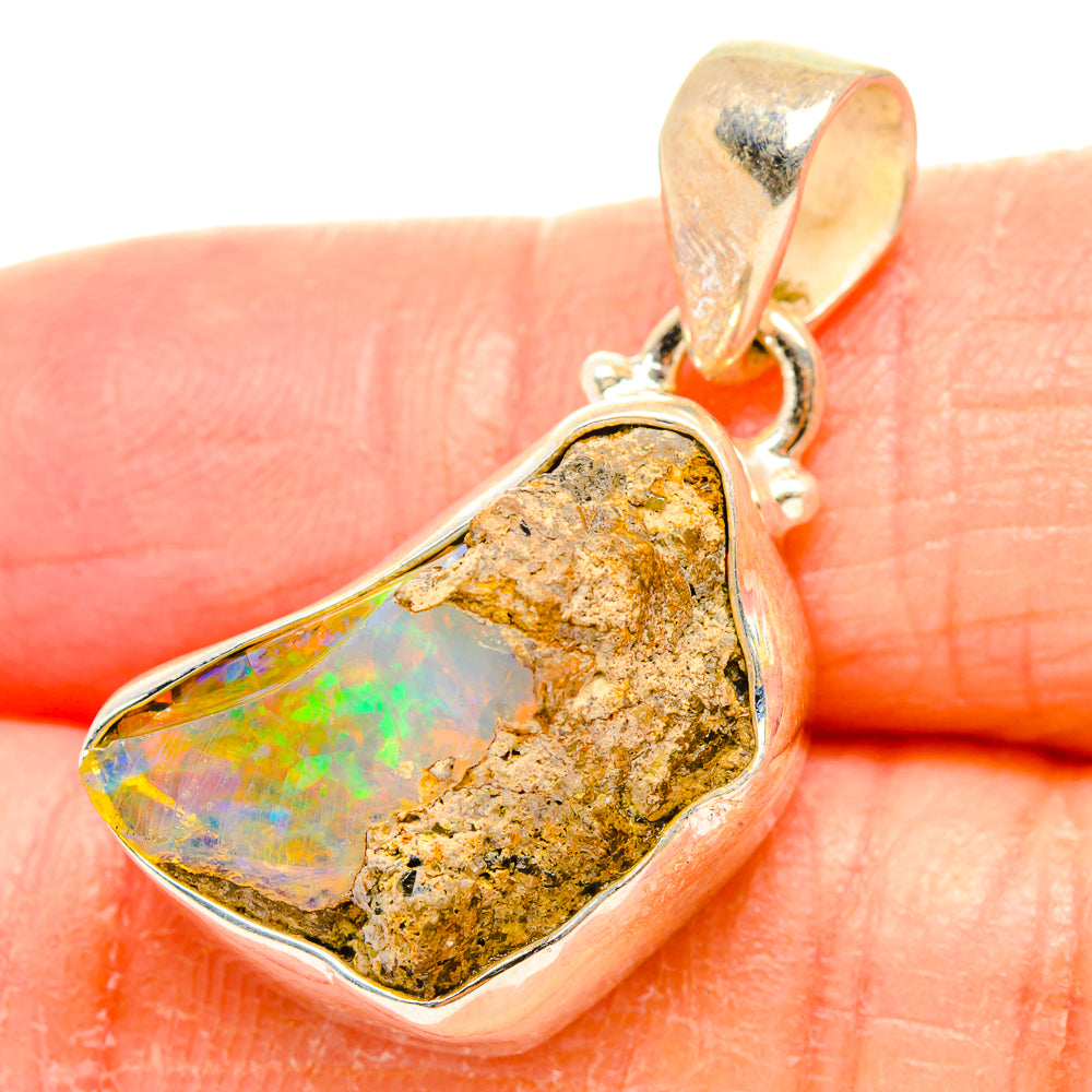 Ethiopian Opal Pendants handcrafted by Anasilvercos - PD34487