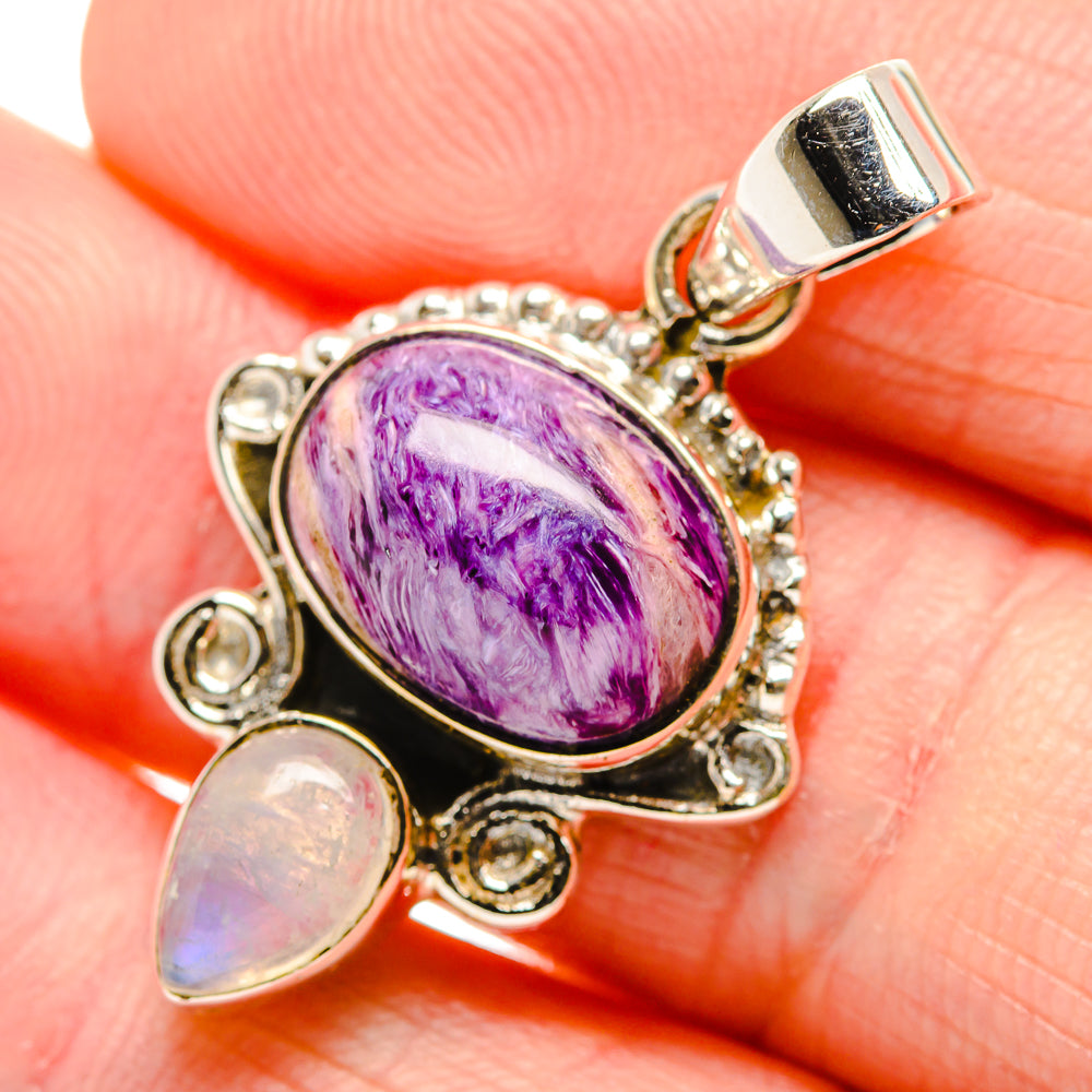 Charoite Pendants handcrafted by Anasilvercos - PD34488