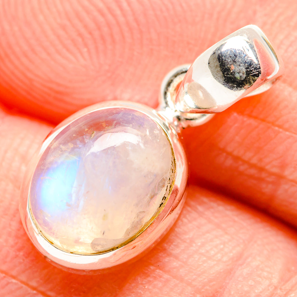 Rainbow Moonstone Pendants handcrafted by Anasilvercos - PD34493