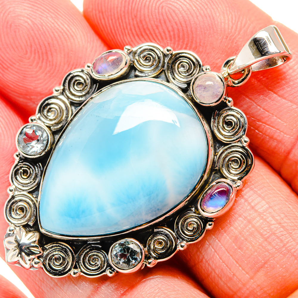 Larimar Pendants handcrafted by Anasilvercos - PD34498