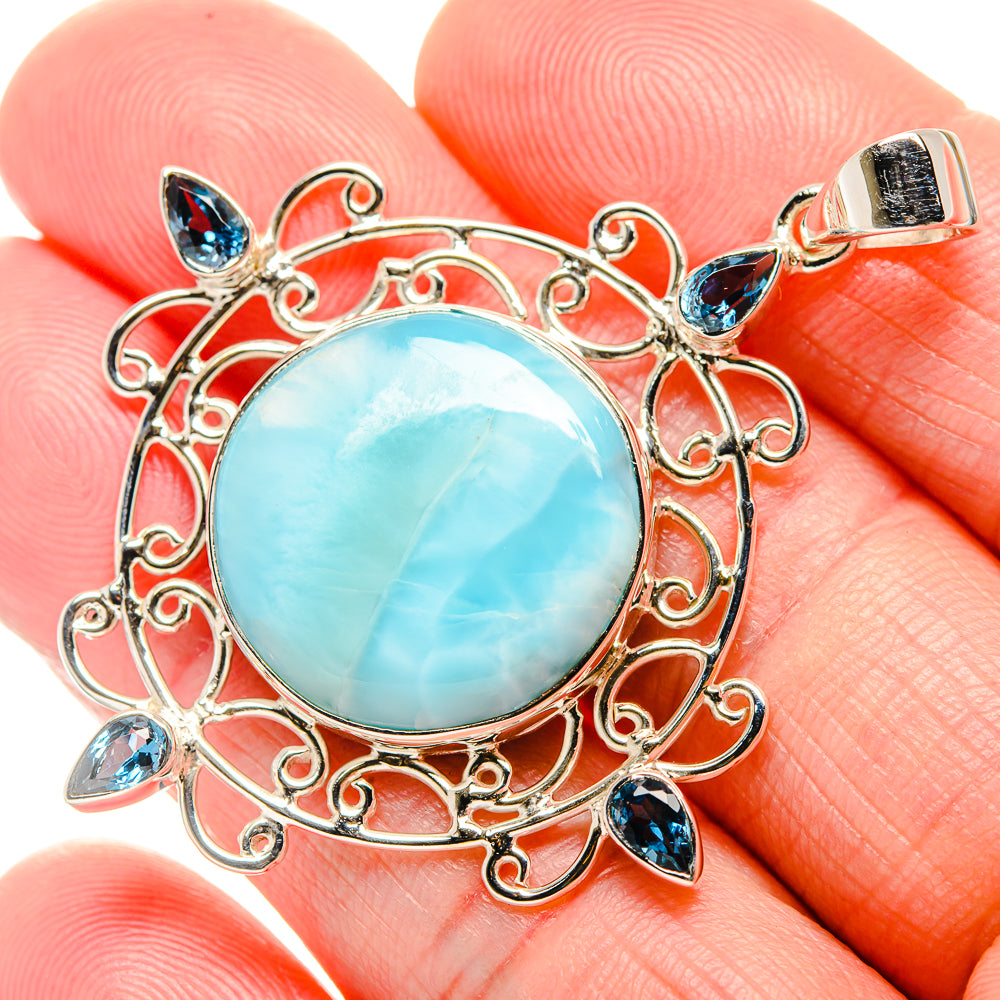 Larimar Pendants handcrafted by Anasilvercos - PD34500