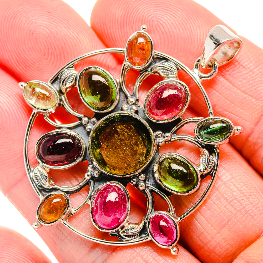 Multi-tourmaline Pendants handcrafted by Anasilvercos - PD34501