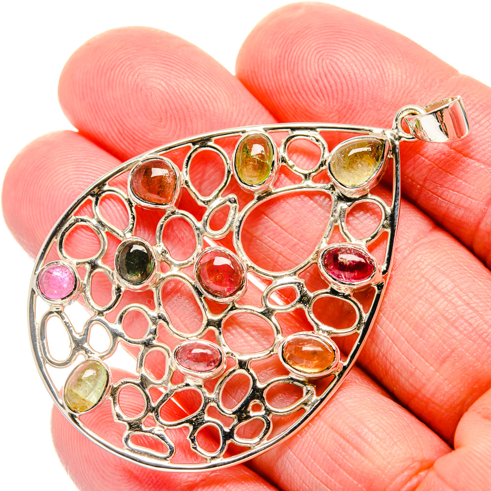 Multi-tourmaline Pendants handcrafted by Anasilvercos - PD34510