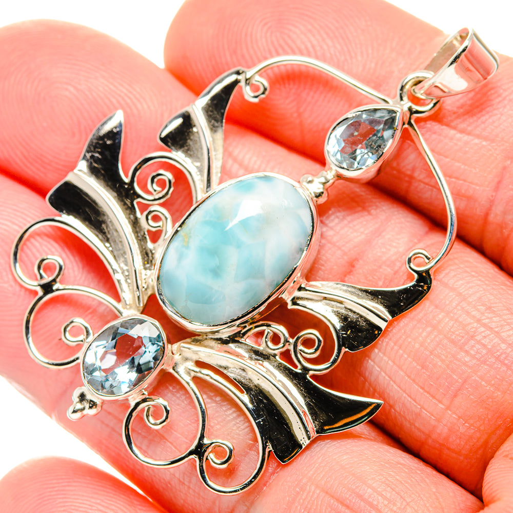 Larimar Pendants handcrafted by Anasilvercos - PD34513