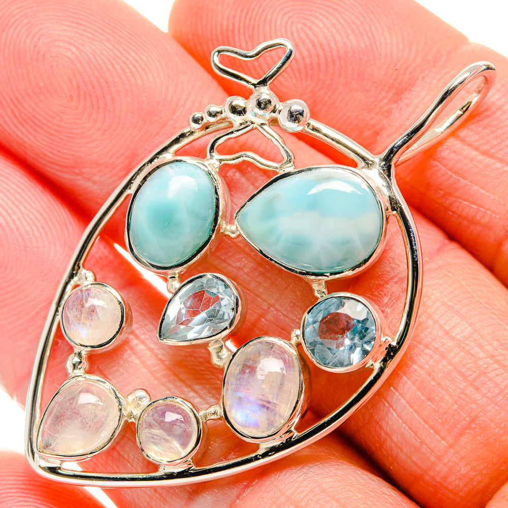 Larimar Pendants handcrafted by Anasilvercos - PD34514
