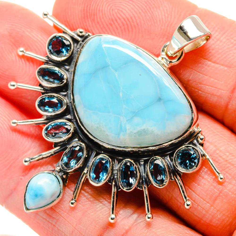 Larimar Pendants handcrafted by Anasilvercos - PD34515