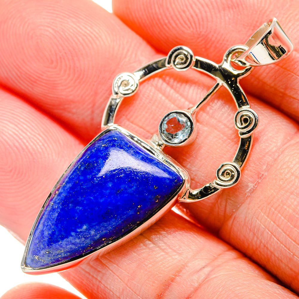 Lapis Lazuli Pendants handcrafted by Anasilvercos - PD34546