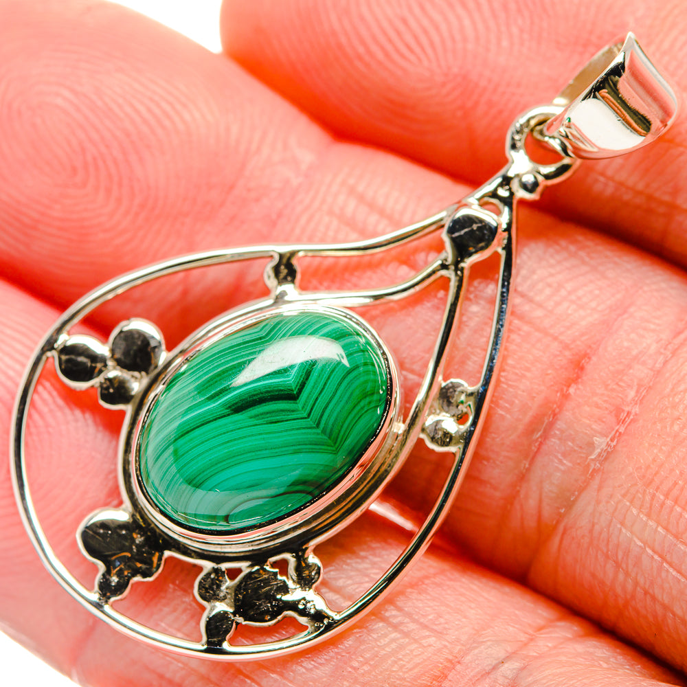 Malachite Pendants handcrafted by Anasilvercos - PD34548