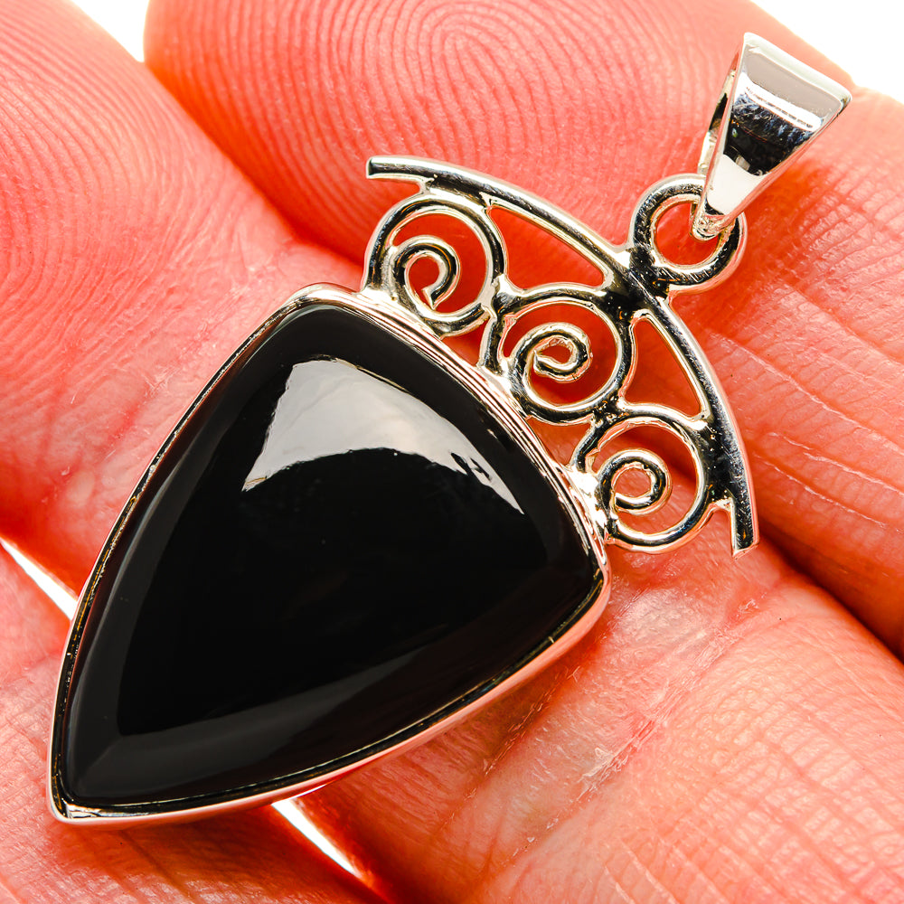 Black Onyx Pendants handcrafted by Anasilvercos - PD34550