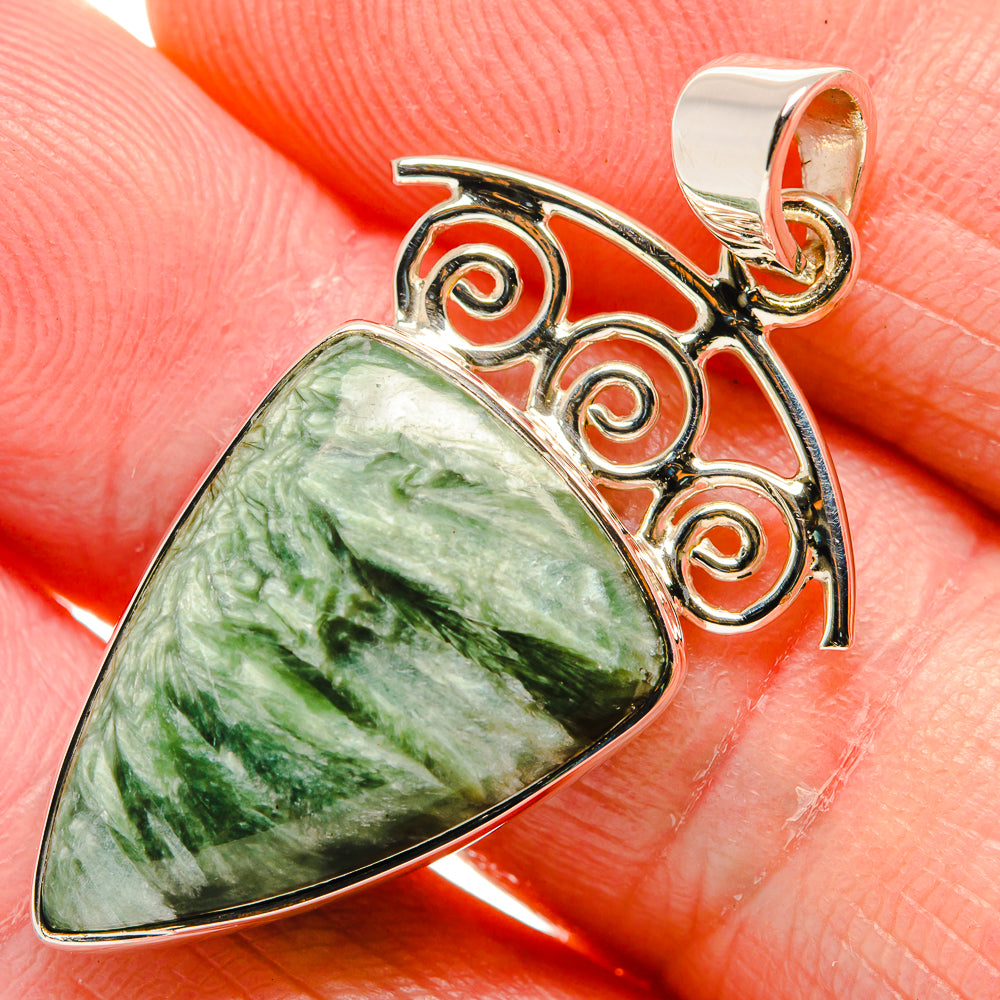 Seraphinite Pendants handcrafted by Anasilvercos - PD34552
