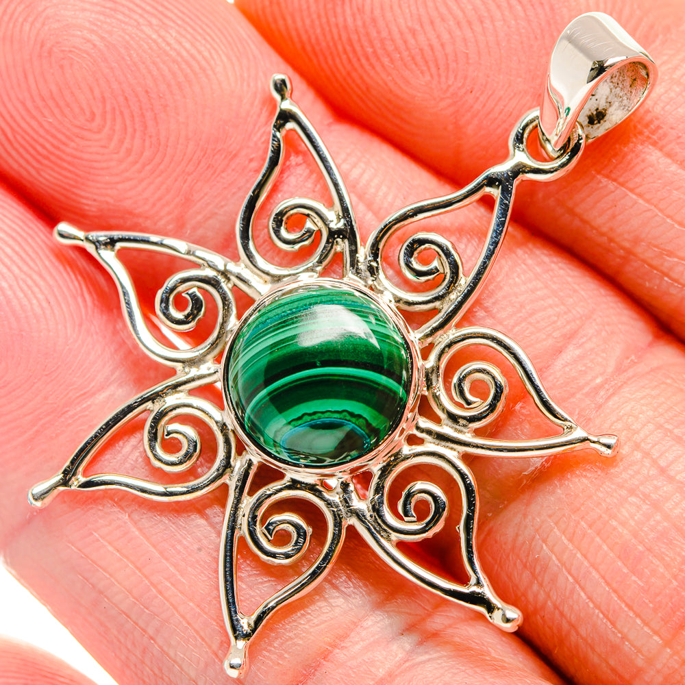 Malachite Pendants handcrafted by Anasilvercos - PD34553