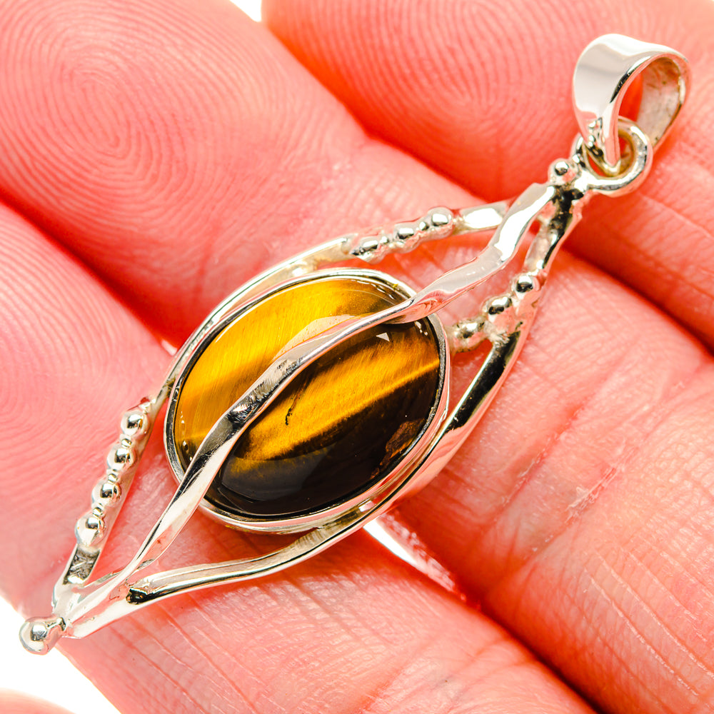 Tiger Eye Pendants handcrafted by Anasilvercos - PD34556