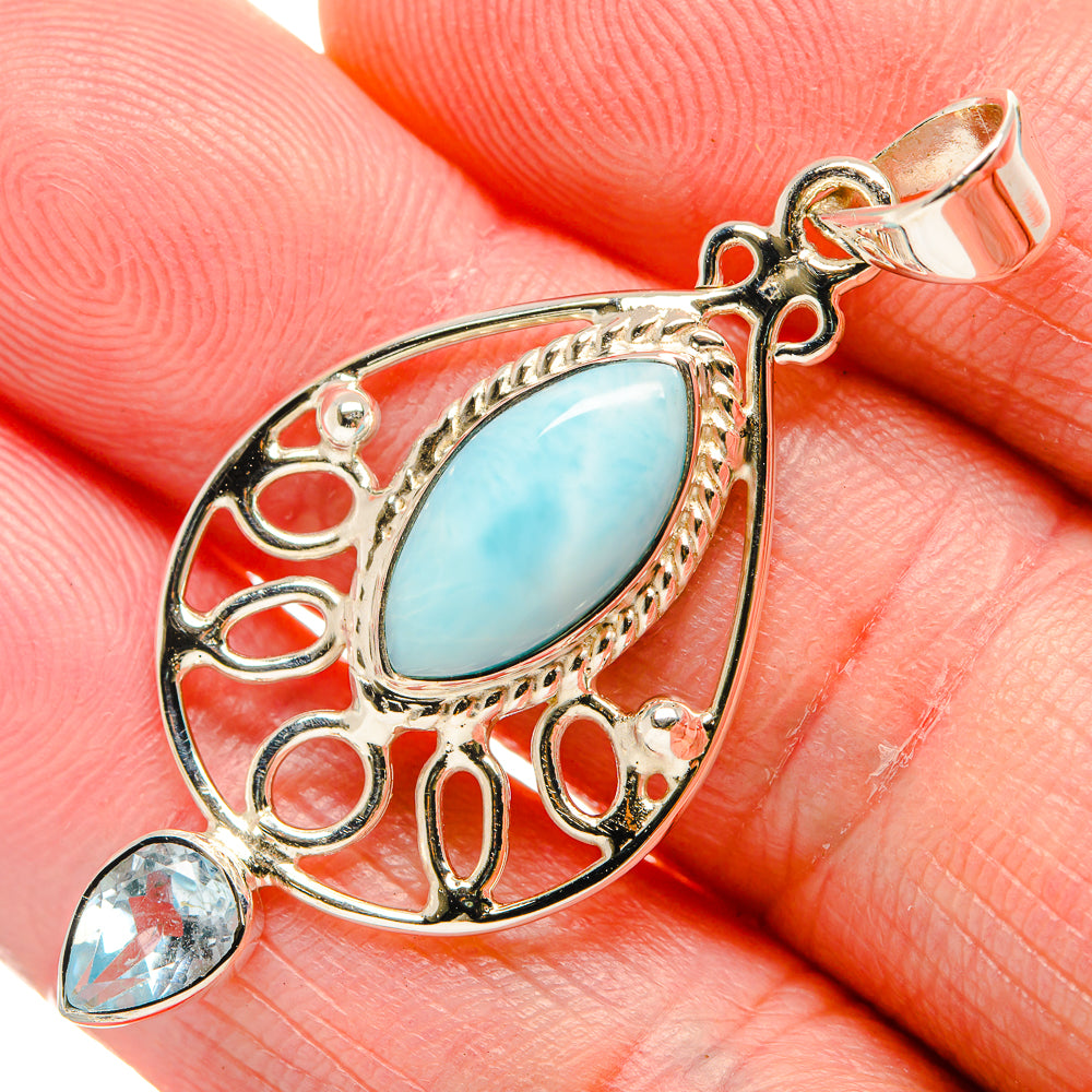 Larimar Pendants handcrafted by Anasilvercos - PD34558