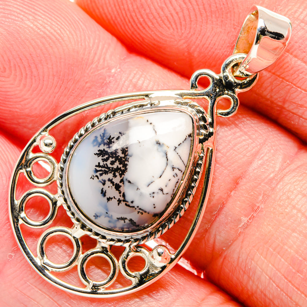 Dendritic Opal Pendants handcrafted by Anasilvercos - PD34563