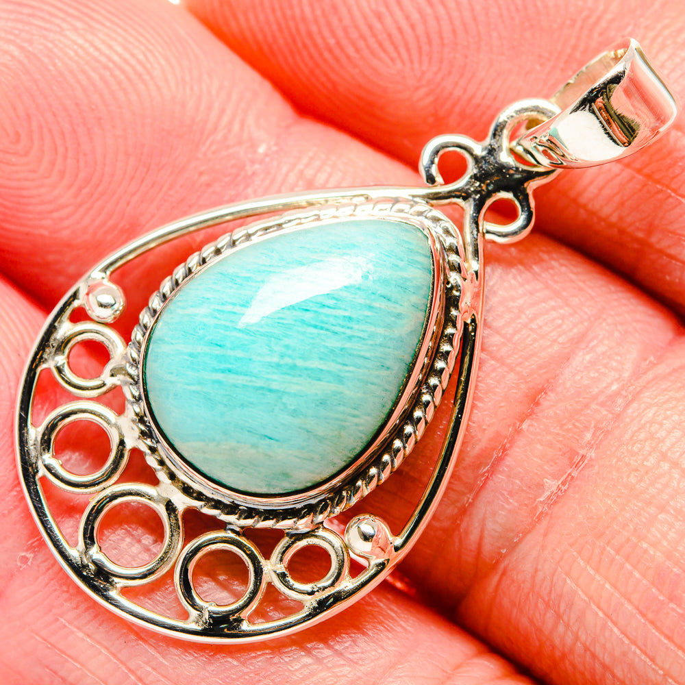 Amazonite Pendants handcrafted by Anasilvercos - PD34565
