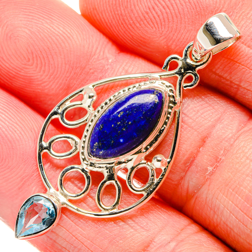 Lapis Lazuli Pendants handcrafted by Anasilvercos - PD34569