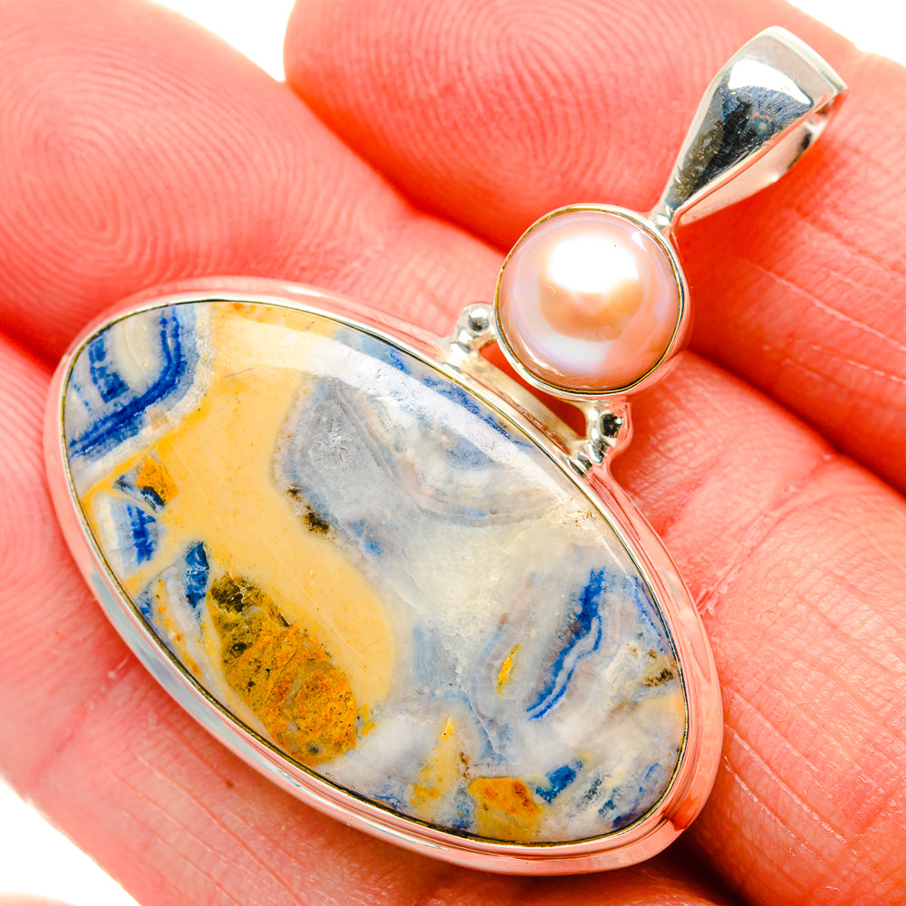 Blue Scheelite Pendants handcrafted by Anasilvercos - PD34612