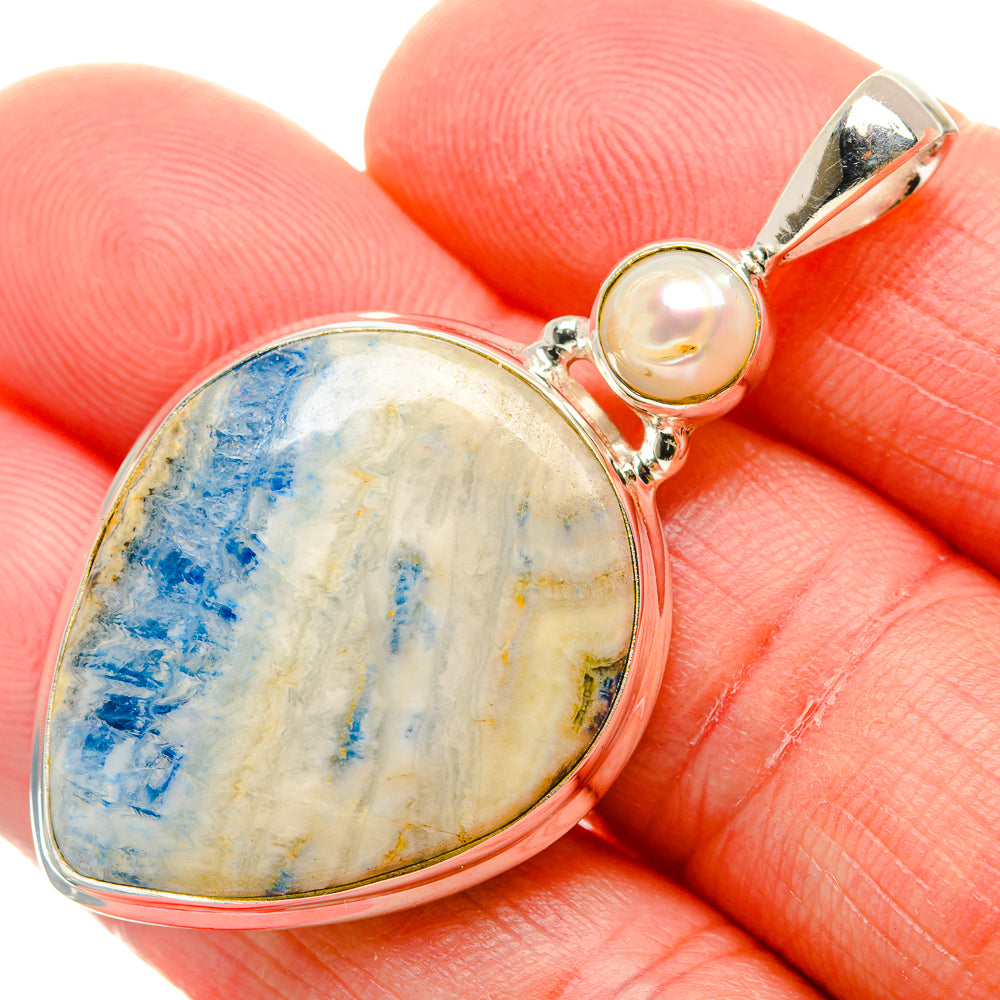 Blue Scheelite Pendants handcrafted by Anasilvercos - PD34613
