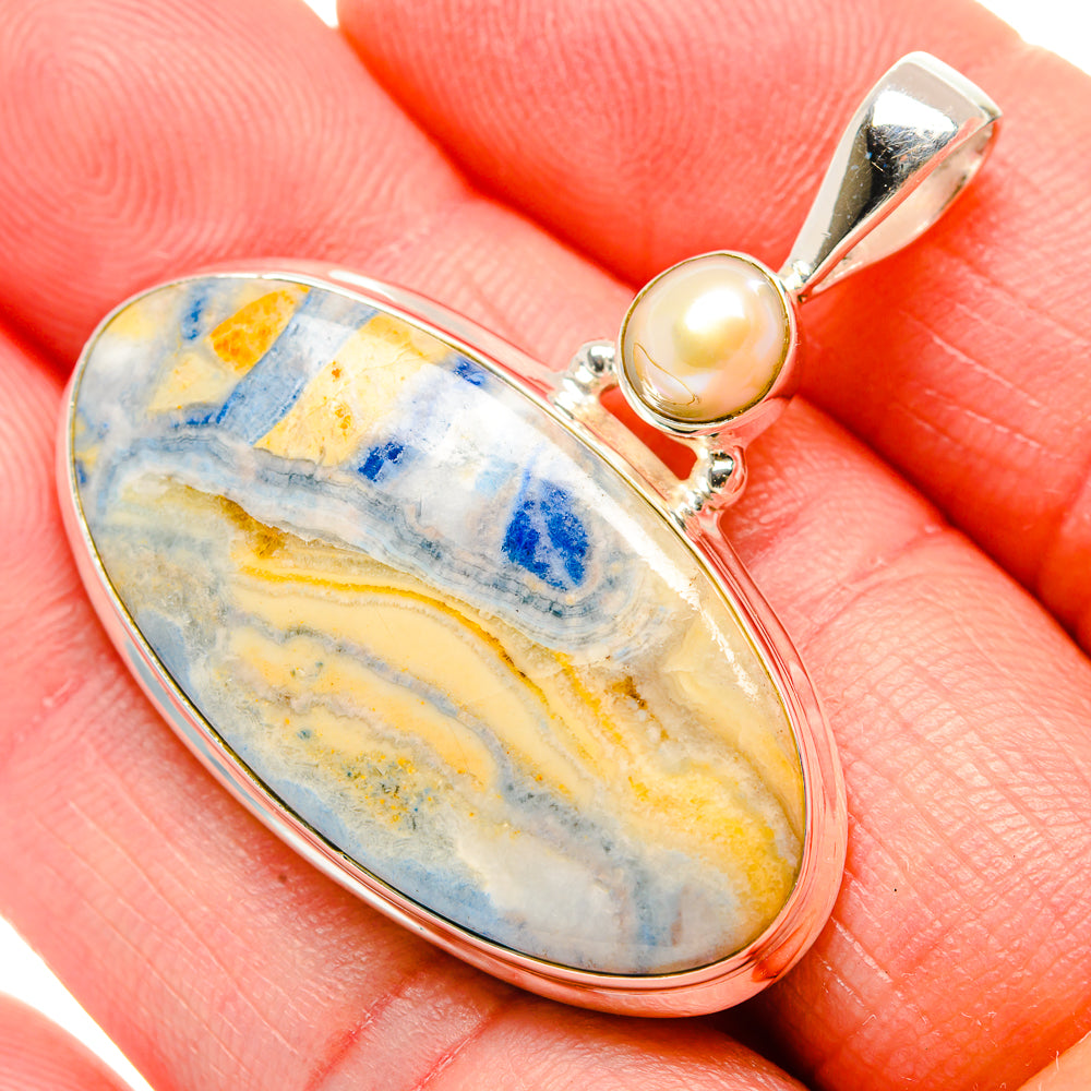 Blue Scheelite Pendants handcrafted by Anasilvercos - PD34616
