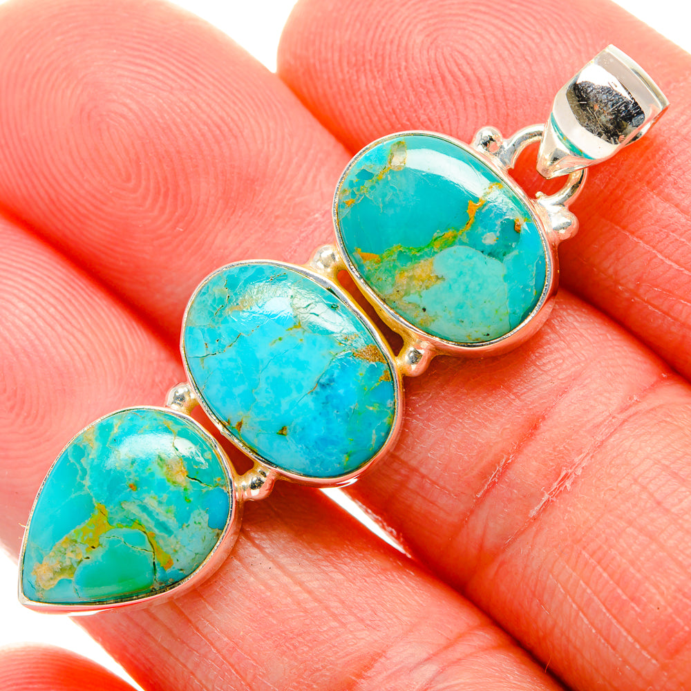 Chrysocolla Pendants handcrafted by Anasilvercos - PD34618