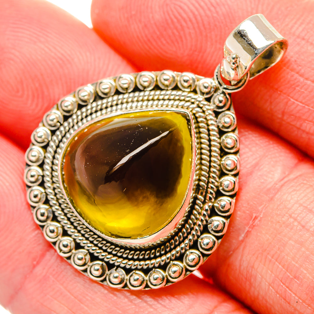 Citrine Sugarloaf Pendants handcrafted by Anasilvercos - PD34636
