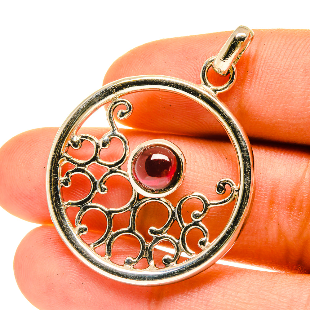 Garnet Pendants handcrafted by Anasilvercos - PD3464