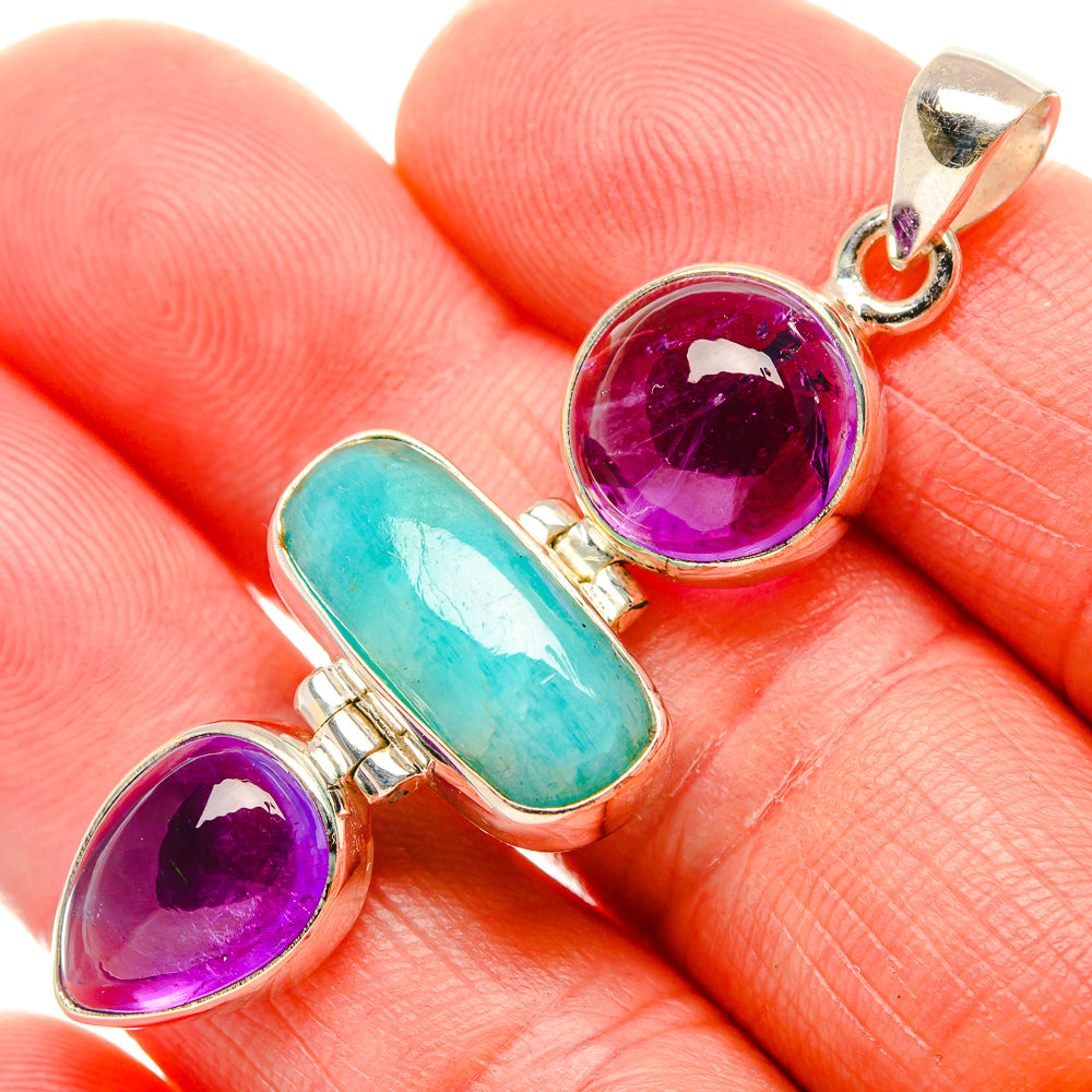 Amazonite Pendants handcrafted by Anasilvercos - PD34655