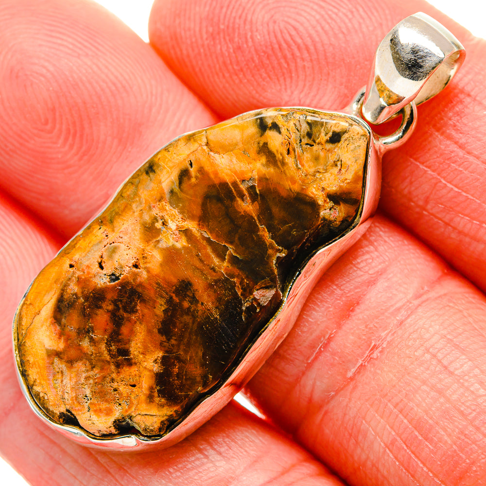 Petrified Wood Pendants handcrafted by Anasilvercos - PD34669