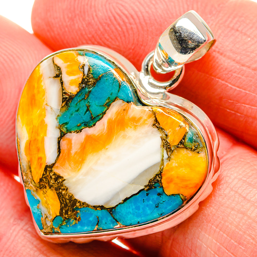 Spiny Oyster Turquoise Pendants handcrafted by Anasilvercos - PD34671