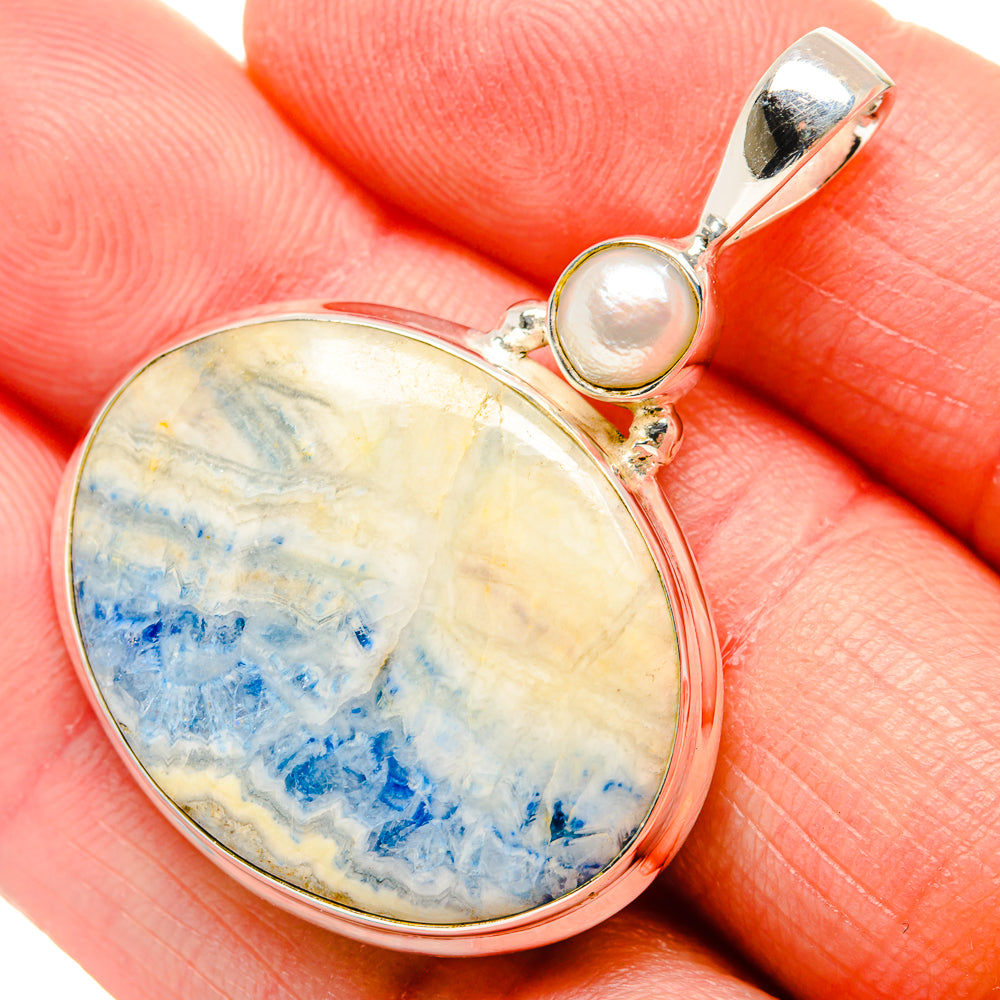 Blue Scheelite Pendants handcrafted by Anasilvercos - PD34672