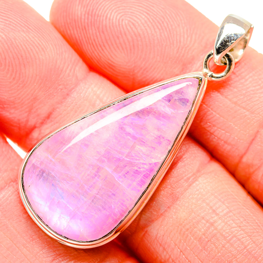 Pink Moonstone Pendants handcrafted by Anasilvercos - PD34678