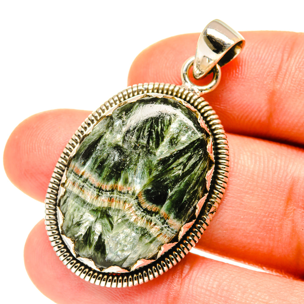 Seraphinite Pendants handcrafted by Anasilvercos - PD3468