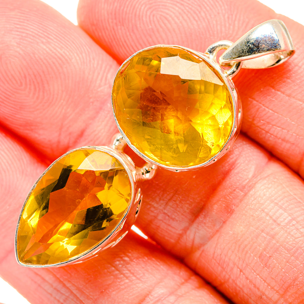 Citrine Pendants handcrafted by Anasilvercos - PD34683