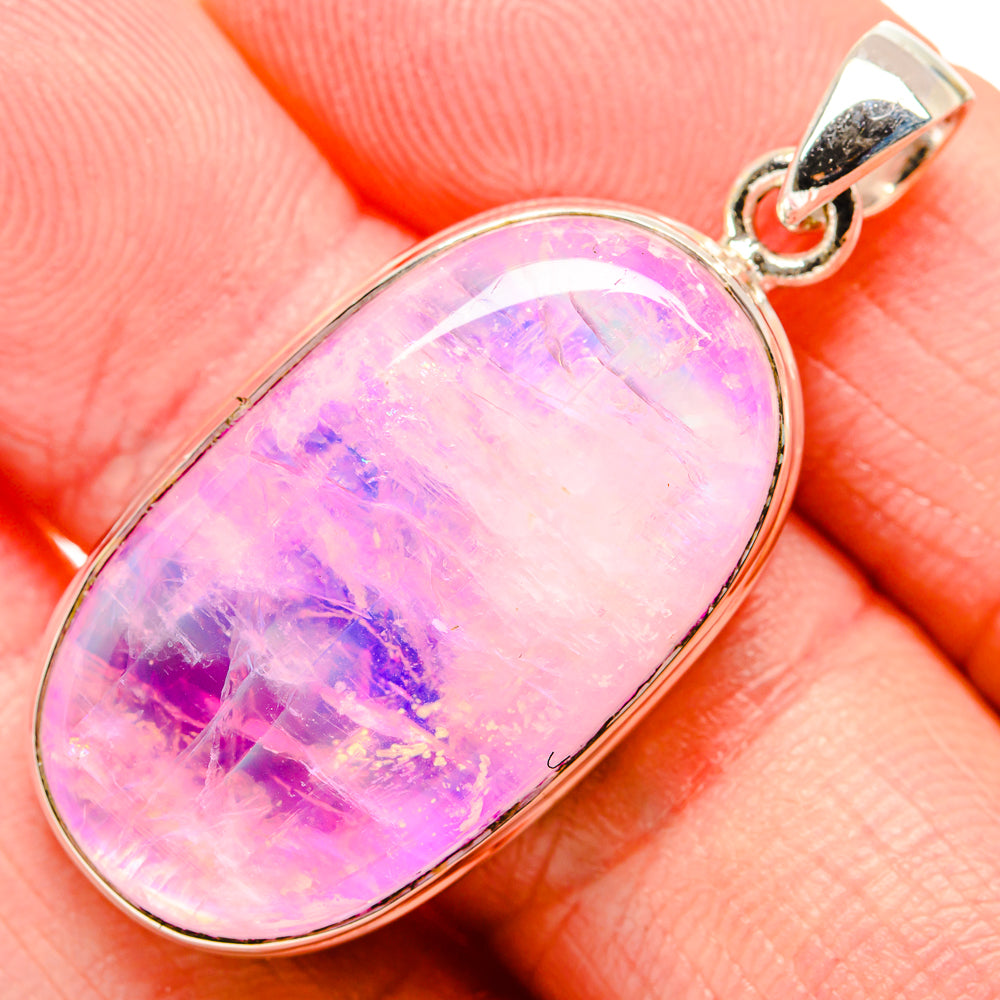 Pink Moonstone Pendants handcrafted by Anasilvercos - PD34690