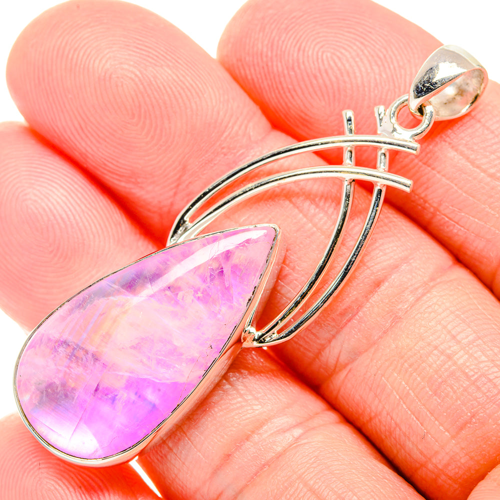 Pink Moonstone Pendants handcrafted by Anasilvercos - PD34693